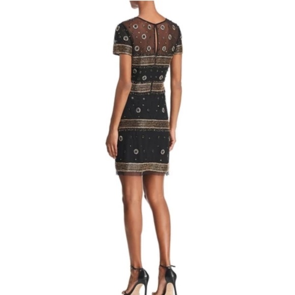 COPY - Aidan Mattox short sleeves sequins cocktail dress - Picture 4 of 11
